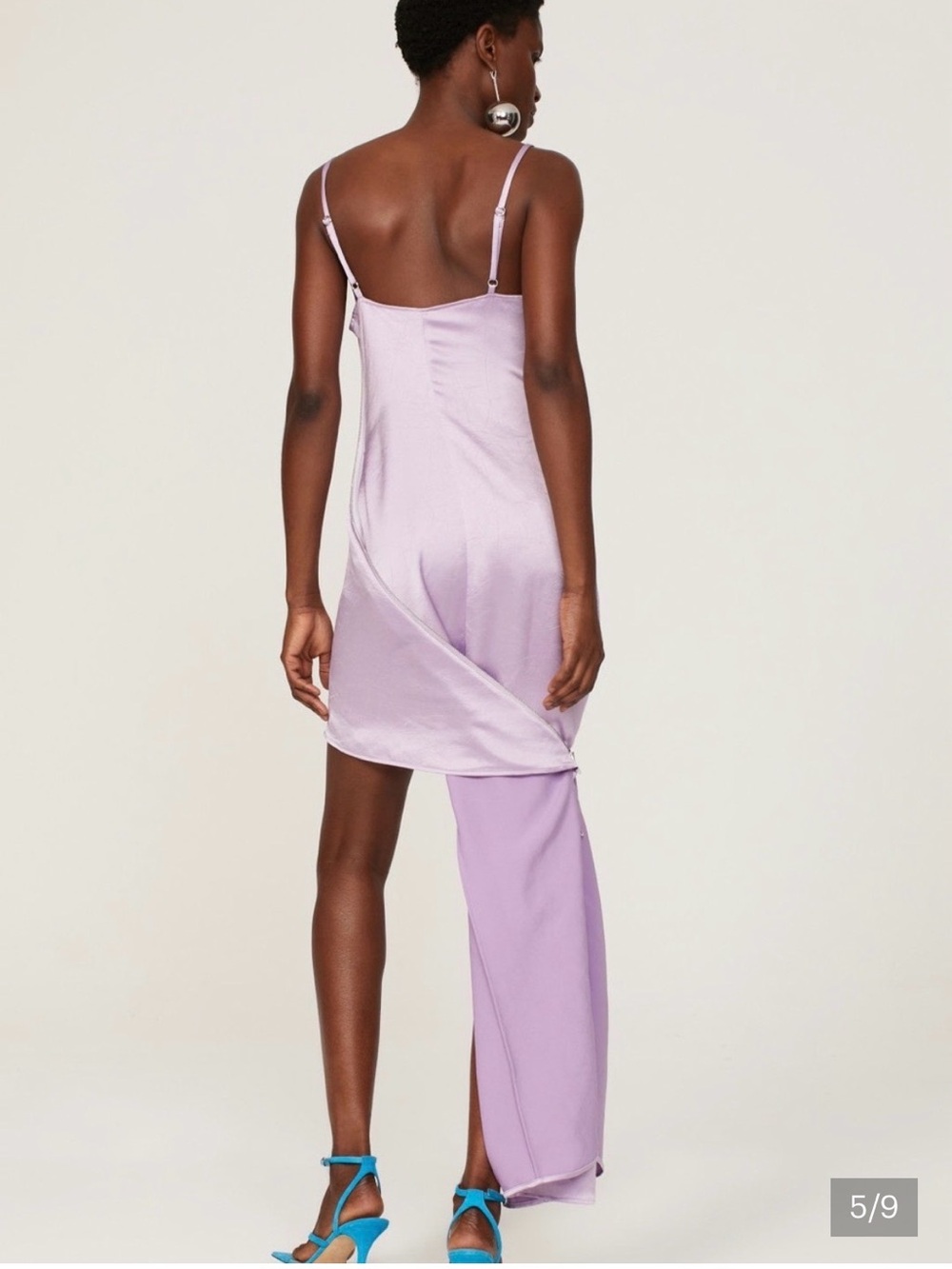 MSRP $890 JW Anderson lavender purple Zip Detail Dress